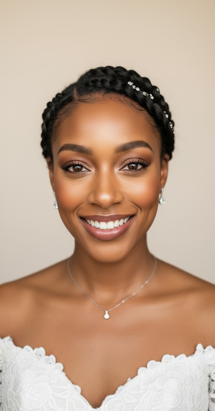 After Side Braid Wedding